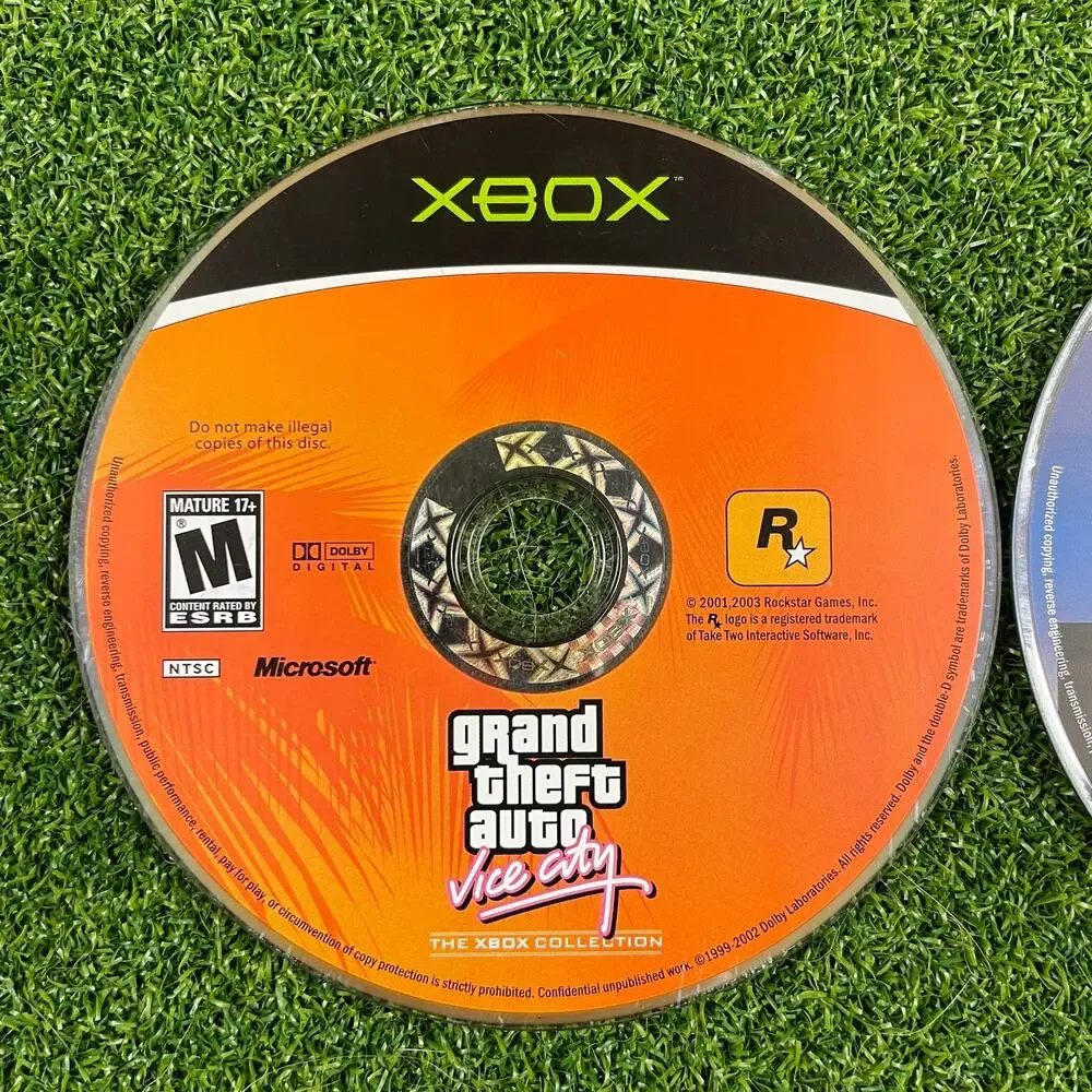 Lot of Microsoft Xbox Grand Theft Auto:Vice City &Grand Theft Auto III Disc Only